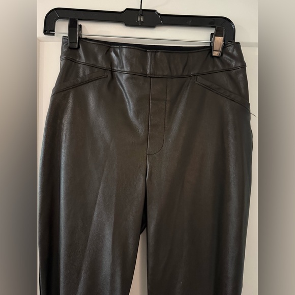 SPANX Black Flare Faux Leather Pants - Picture 5 of 9